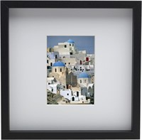 Mikasa 16x16 in. Gallery Frame 5x7 Mat Black