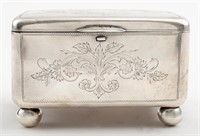 Israel Szekman Silver Trinket Box, ca. 1890