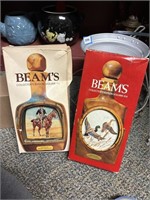 2 jim beam decanters, and avon decanters