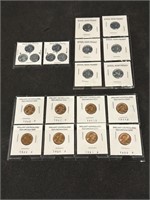 STEEL WAR PENNIES, UNCIRCULATED OLD LINCOLN CENTS