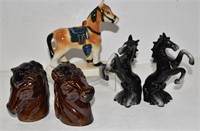 Vintage Porcelain Horse. Salt & Pepper, Figurines