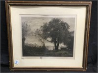 Engraver Signed 1905 Corot Engraving Published By