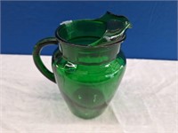 Anchor Hocking Forest Green Glass Pitcher