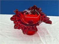 Beaded Ruby By Wright Glass