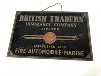 ANTIQUE BRITISH TRADERS METAL/BRASS SIGN