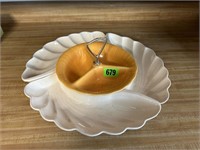 California Pottery Relish Tray w/ Trivet