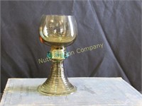 Amber stem glassware