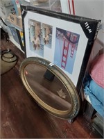 Oval Wall Mirror & 20 x 24 Collage Frame