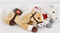 (2) Wells Fargo Ponies Stuffed Toys: Lightening...