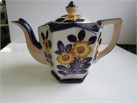 Teapot Made Japan Flow Blue with Flowers