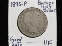 1895 P BARBER HALF DOLLAR 90%