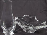 BACCARAT SET INCLUDES VASE AND CANDY BOWL