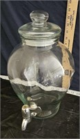 large apothecary tea jar with dispenser