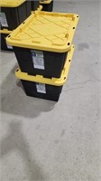 2 heavy duty 27 gallon totes