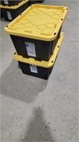 2 heavy duty 27 gallon totes