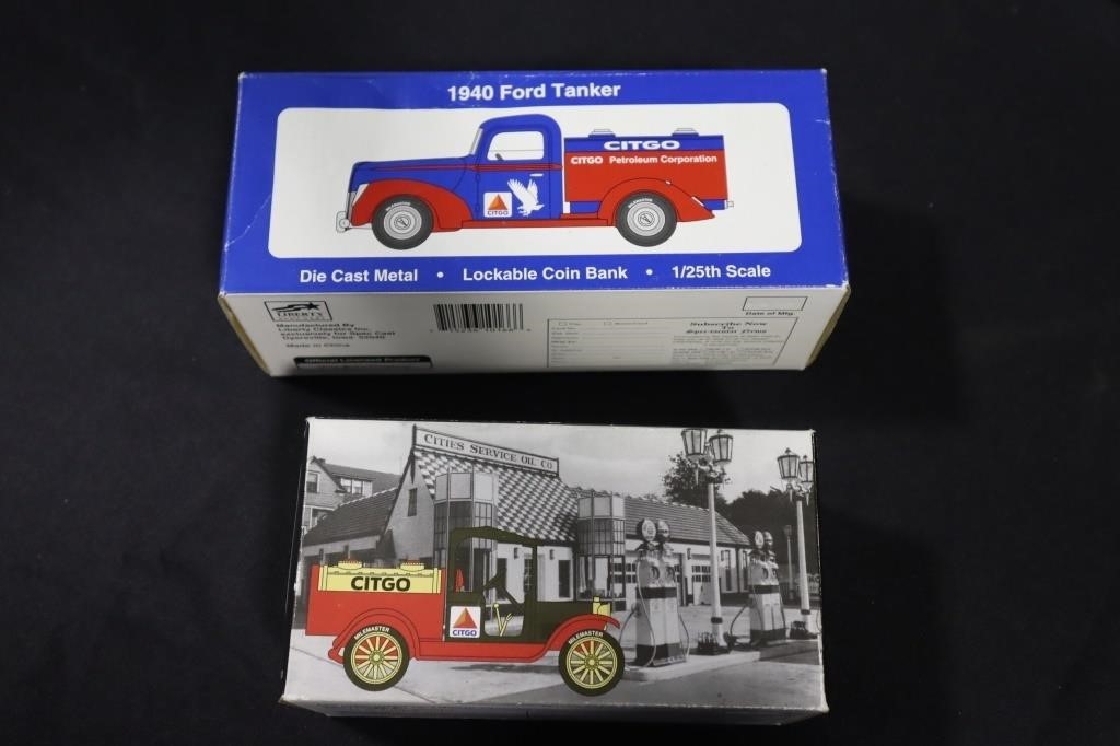 2 Citgo truck banks # 4 1916 Studebaker & 1940