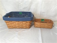 2 Longaberger Baskets (7.5" & 11.5"L)