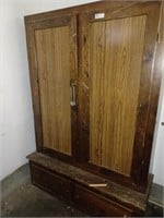 Old metal gun cabinet NO CONTENTS