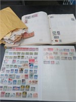 2 STAMPS BOOKS & ENVELOPE OF WORLD STAMPS
