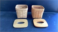 Longaberger Tissue Baskets 
One has liner