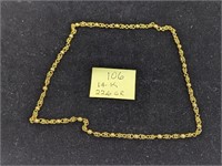 14k Gold 22.6g Necklace
