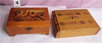2 Vintage Wood Boxes