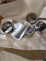 Vintage kitchen items, tin, aluminum and misalaneo