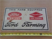 METAL SIGN 8"X14 1/2" FORD FARMING