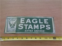 METAL SIGN 4 1/4" X 12" EAGLE STAMPS