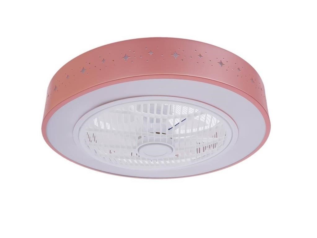 22 in. Modern Integrated LED Indoor Pink Round