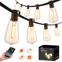 addlon 48FT Smart Outdoor String Lights, Dimmable