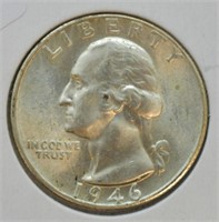 1946 S WASHINGTON QUARTER BU