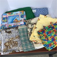 Several Pieces of Fabric/Material Various Sizes