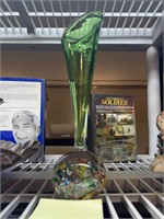 Vintage Ardalt Japan Lenwile Green Glass