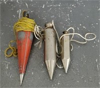 (3) Plumb Bobs