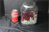 Retro Glass Jar with Glass  Beads