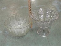 2 Punch Bowls & Lot of Cups