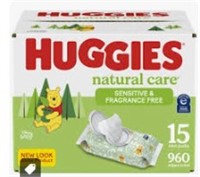 Huggies Natural Care 960 Count Baby Wipes