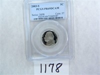 TEN (10) 2003-S Five Cents PCGS Graded PR69 DC