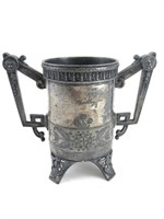 Meriden B Company Etched Silverplate Goblet