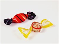2 Vintage Murano Glass Wrapped Candies