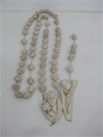 64" Giant Carved Rosary See Info
