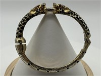 Vintage Gold Tone Leopard Bracelet
