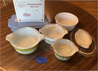Casserole dishes, 13x9 with lid, New springform