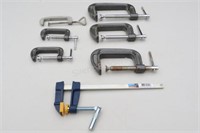 3 - 2" C-Clamps + 3 - 4" C-Clamps + 8" F-Clamp