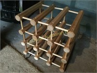 nice wooden wine rack