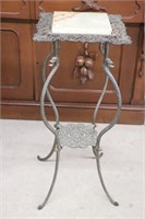 MARBLE TOP PLANT STAND 13"X13"X29"