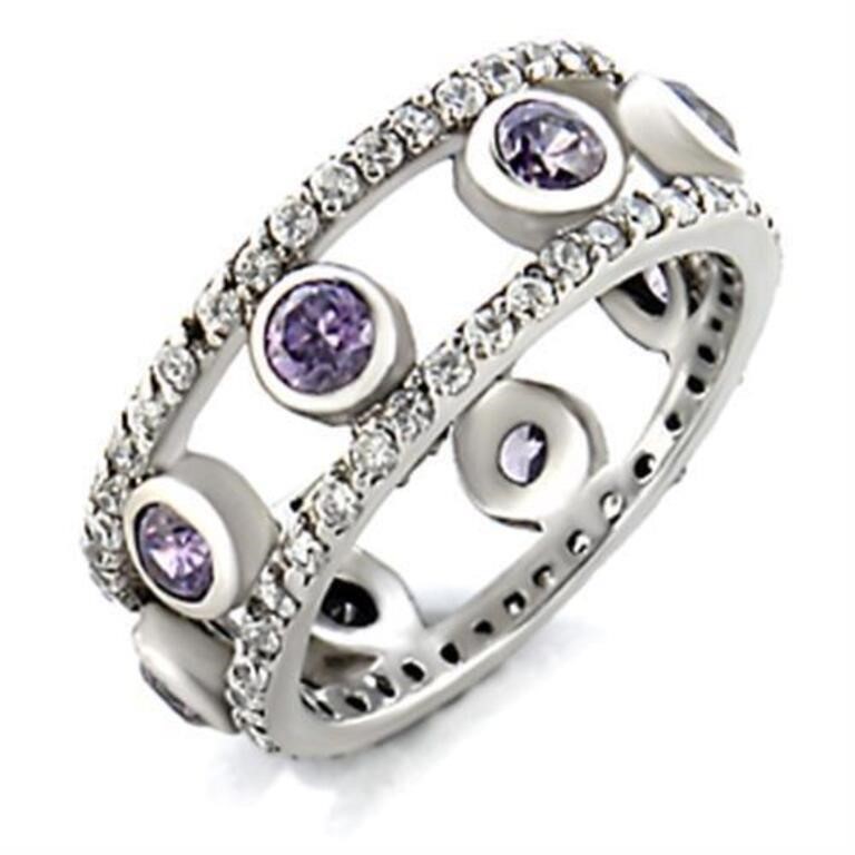 Round 1.04ct Amethyst Open Band Ring