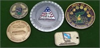 5 MILITARY CHALLENGE COINS