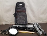 Xylophone w/ Rhythm Drum, Tambourine,Stands & Case